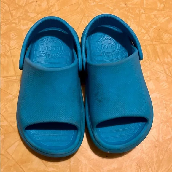 Reef Kids Aqua Blue Sandals Toddler Size 8 - Picture 2 of 5